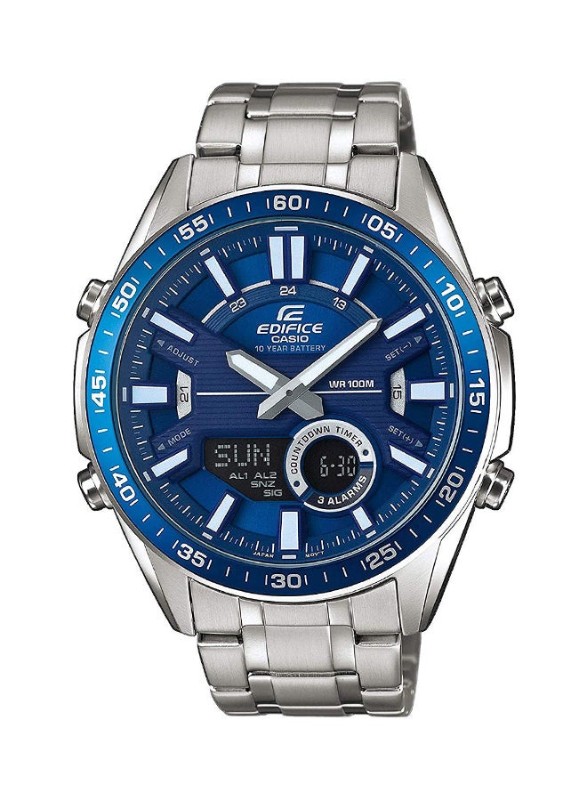 كاسيو ساعة يد بعقارب وسوار من الاستانلس ستيل طراز Efv-C100D-2Avef men  - Image 1