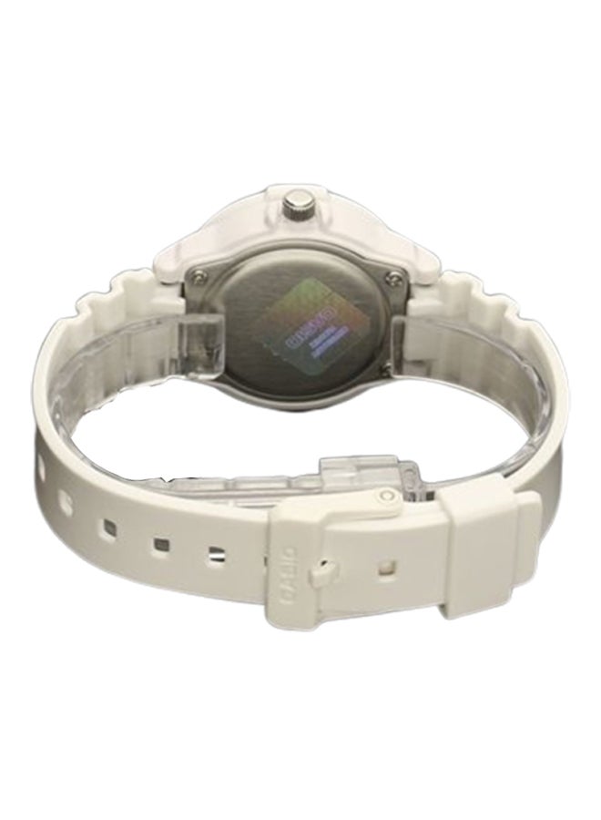 كاسيو ساعة يد بعقارب وسوار من البلاستيك طراز LRW-200H-4E3VEF - مقاس 34 مم - لون أبيض للنساء - Image 2