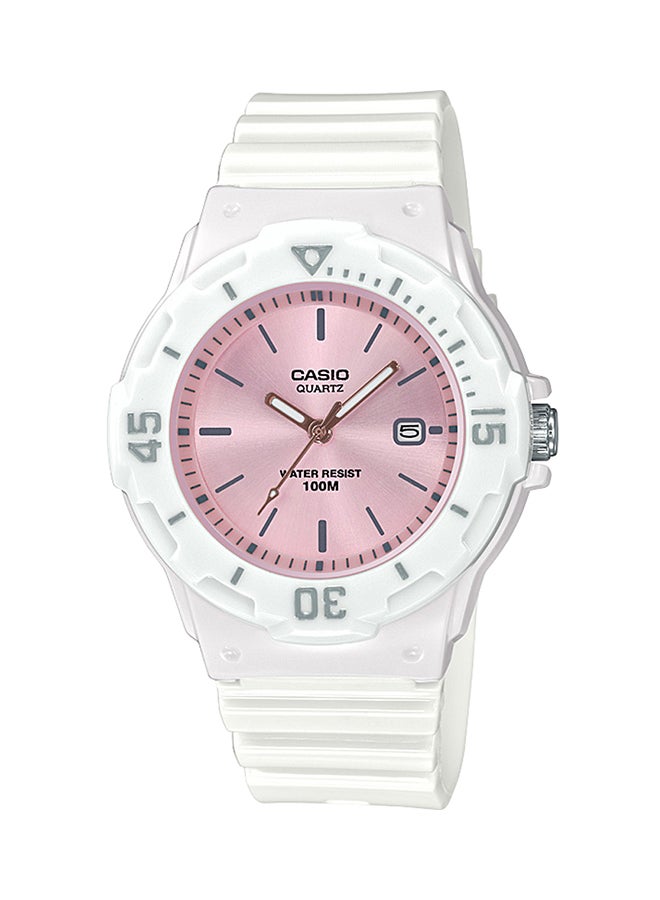 كاسيو ساعة يد بعقارب وسوار من البلاستيك طراز LRW-200H-4E3VEF - مقاس 34 مم - لون أبيض للنساء - Image 1