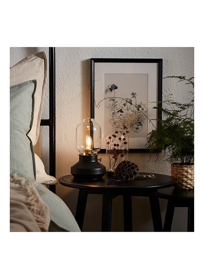 تارنابي مصباح طاولة أسود/ شفاف/ذهبي 25سم - Image 3