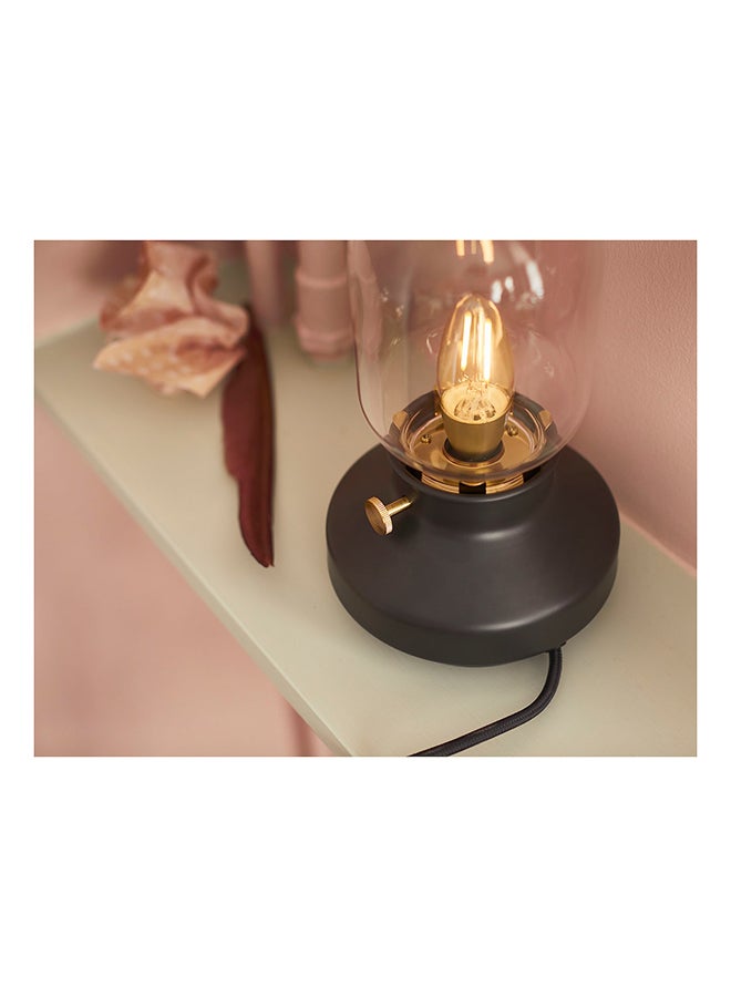 تارنابي مصباح طاولة أسود/ شفاف/ذهبي 25سم - Image 4
