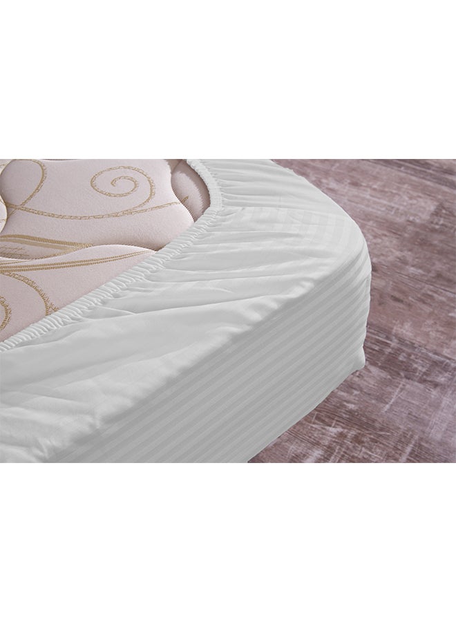 REGAL IN HOUSE 3-Piece Hotel Bed Sheet Cotton White 200*180+35cm  - Image 5