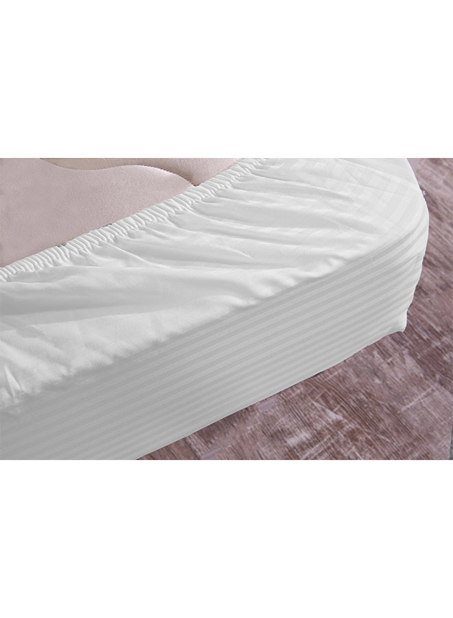 REGAL IN HOUSE Hotel Bed Sheet Cotton White 200x140+30cm  - Image 3