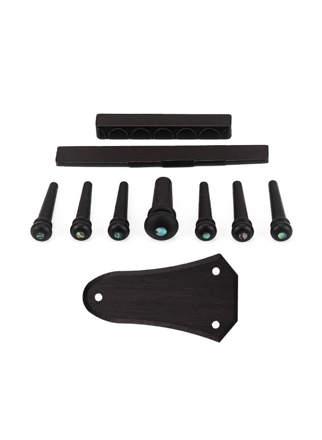 Generic - 10-Piece Ebony Acoustic Guitar Replacement Part Set - Image 1