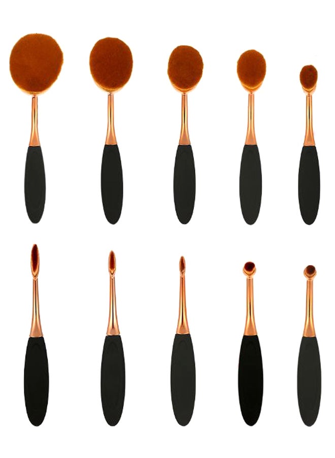 ANSELF - 10-Piece  Makeup Brush Set Multicolour - Image 1