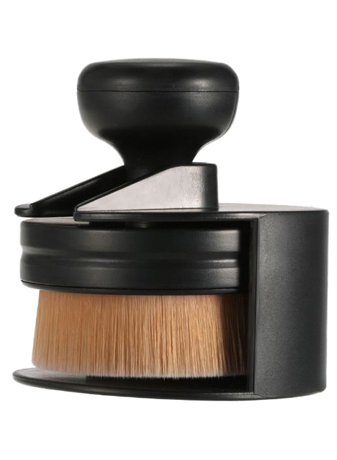 Flat Round Foundation Brush Black/Beige - Image 1