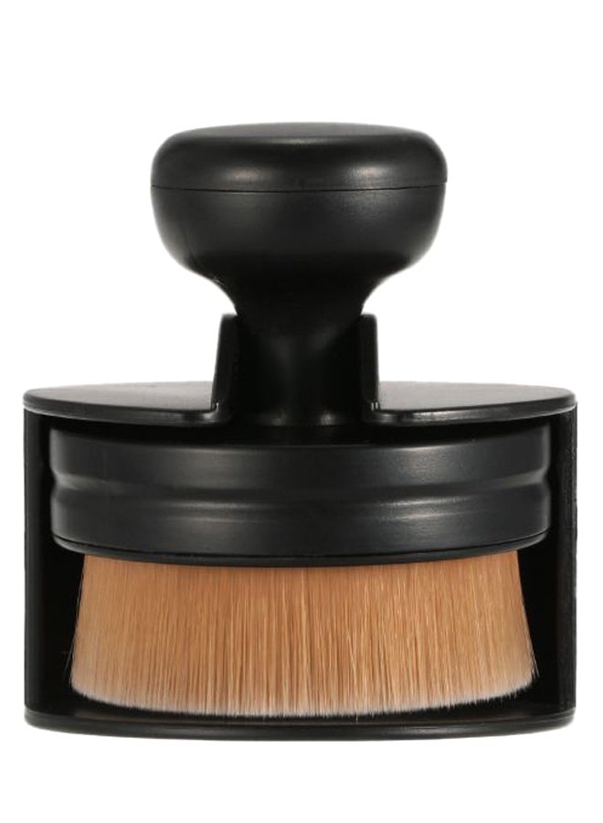 Flat Round Foundation Brush Black/Beige - Image 2