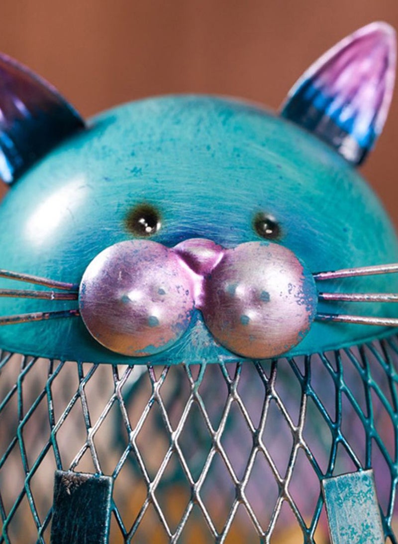 TOOARTS - Kitten Decorative Piggy Bank Blue - Image 1