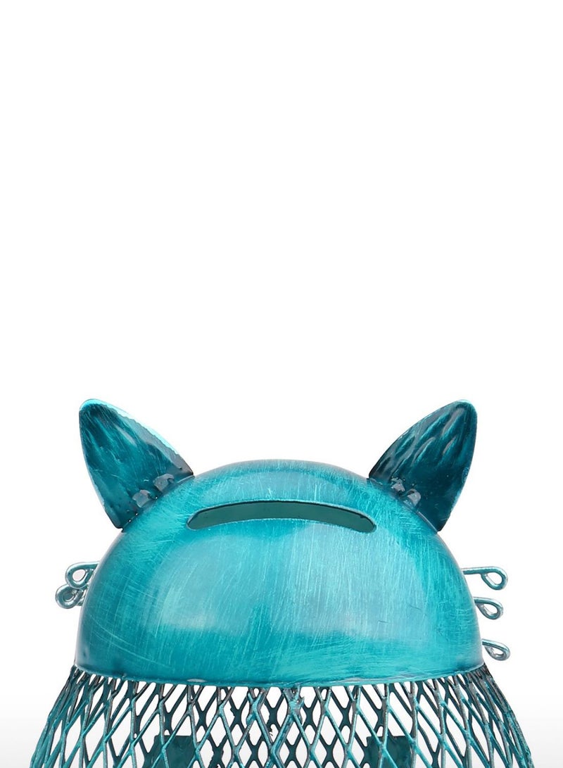TOOARTS - Kitten Decorative Piggy Bank Blue - Image 1