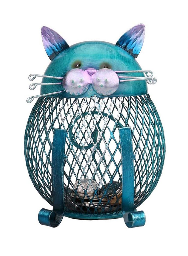 TOOARTS - Kitten Decorative Piggy Bank Blue - Image 1