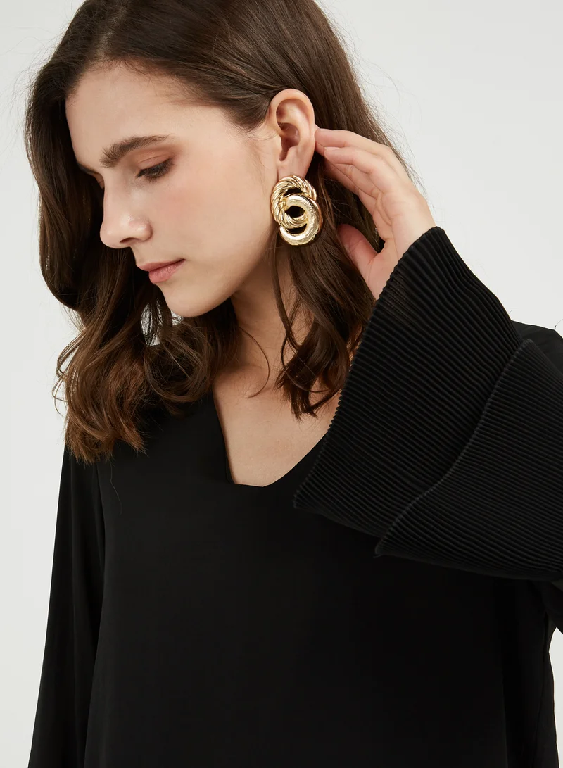 فيرو مودا Bell Sleeve Dress أسود