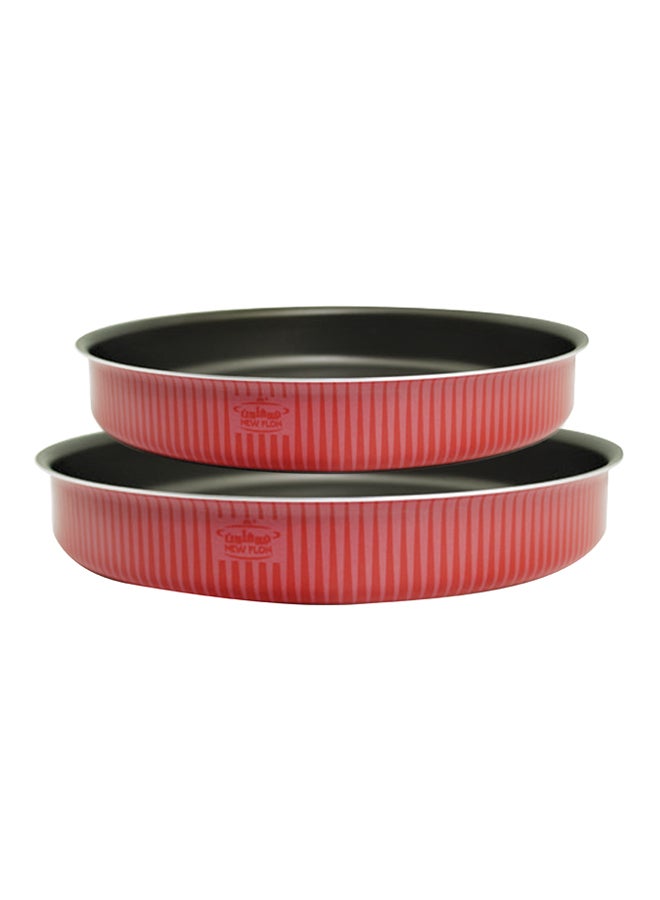 Newflon 2-Piece Round Oven Dish Red/Black 26x30centimeter