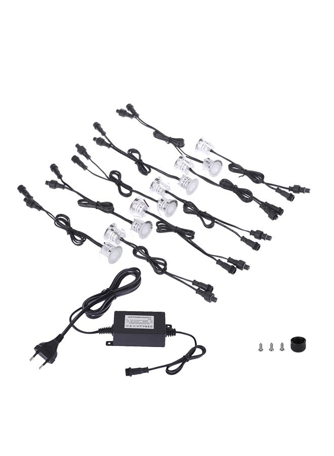10-Piece LED Deck Lights Multicolour 0.675kg 