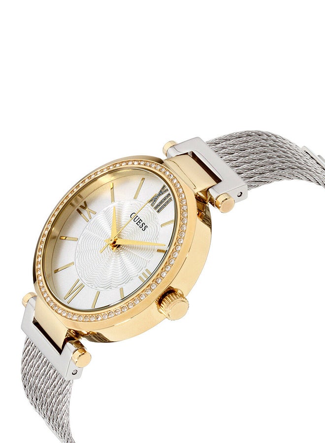 جس ساعة بعقارب وسوار من الإستانلس ستيل طراز W0638l7 women - Image 3