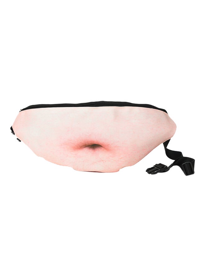 BAGGRA Printed Waist Bag Pink/Black - Image 1