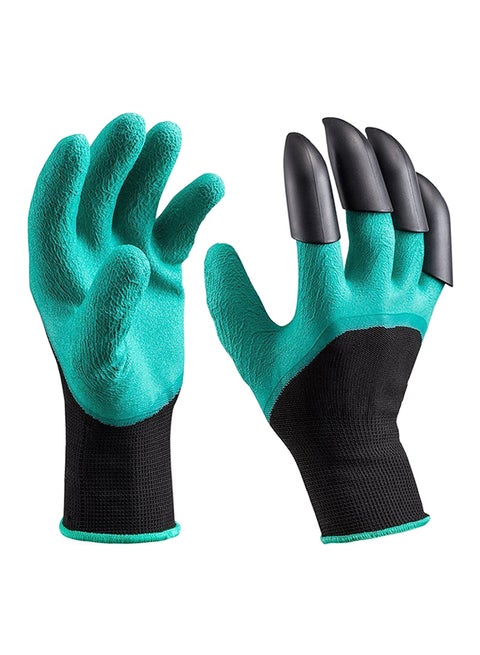 Garden Genie Gloves With Claws Quick And Easy To Dig And Plant Green