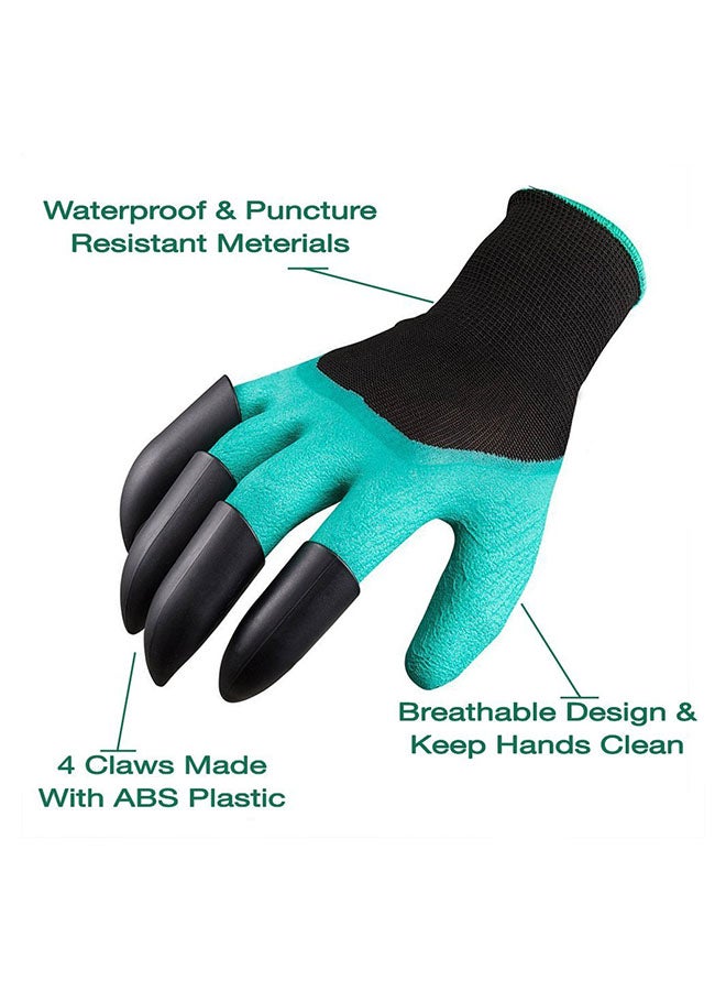 Generic Garden Genie Gloves With Claws Quick And Easy To Dig And Plant Green  - Image 2