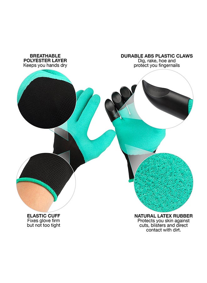 Generic Garden Genie Gloves With Claws Quick And Easy To Dig And Plant Green  - Image 3