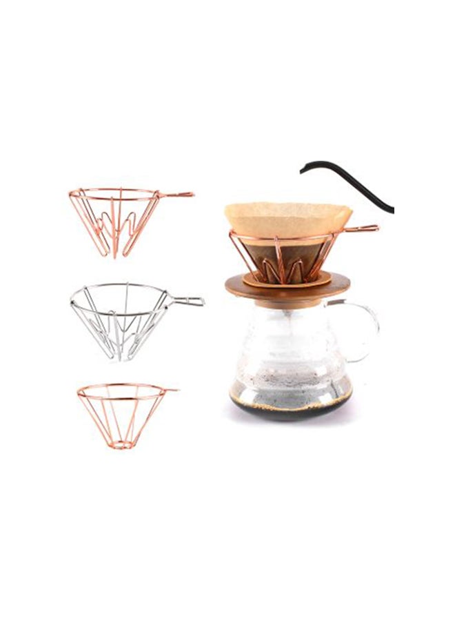 كيسهوم حامل فلتر القهوة من النحاس F-305 فضي - Image 2