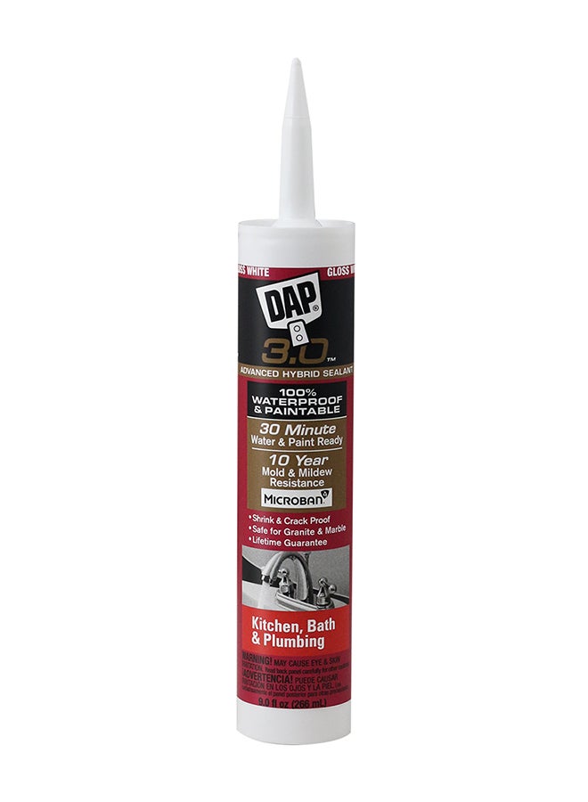 DAP Products 3.0 Kitchen, Bath And Plumbing Sealant White 
