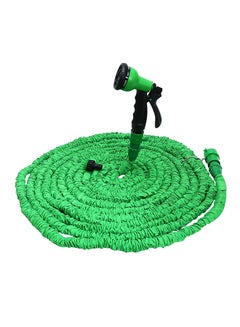 Expandable Garden Hose Water Pipe With 8 Modes Spray Gun Green