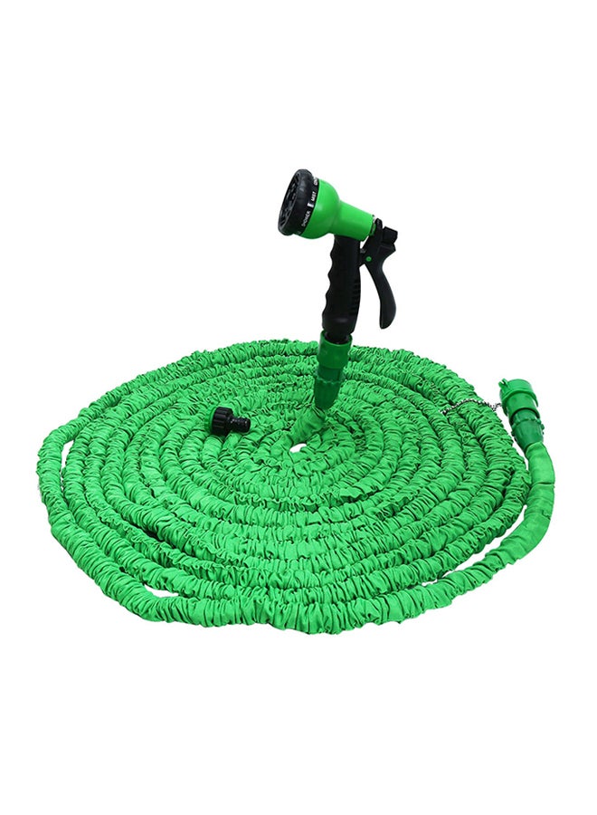 Expandable Garden Hose Water Pipe With 8 Modes Spray Gun Green - Image 1
