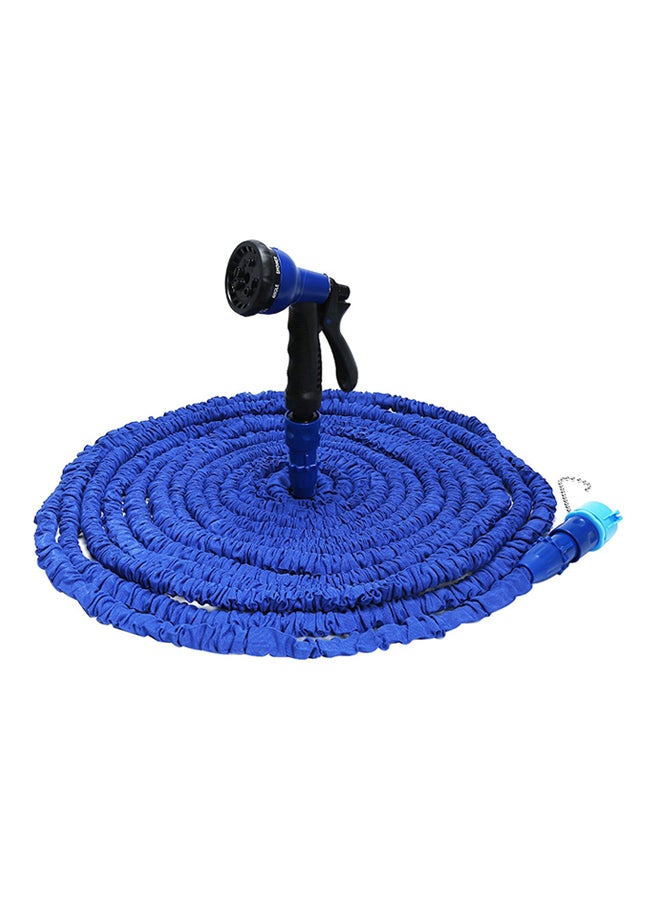 Expandable Garden Hose Water Pipe With 8 Modes Spray Gun Blue