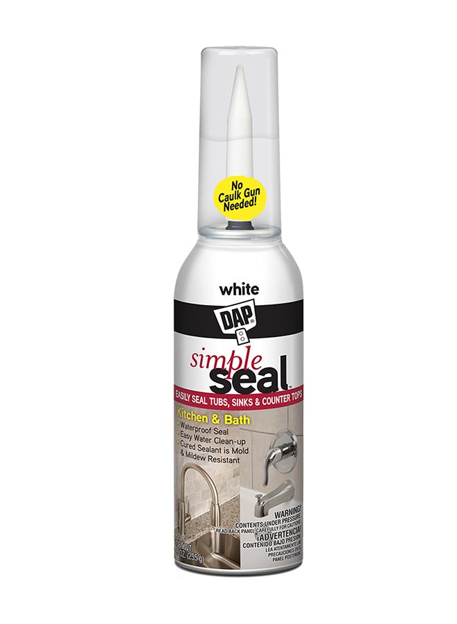 DAP Products Simple Seal Kitchen And Bath Sealant White 