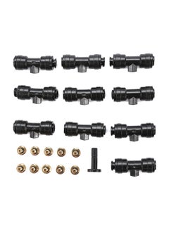 Angel city 10-Piece Misting Nozzles Kit Patio Cooling System Irrigation Accessories Set Black  - Image 1