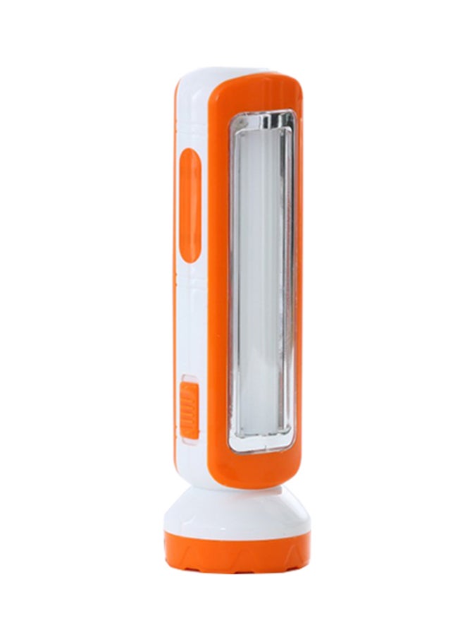 KRYPTON - Rechargeable Solar LED Flash Light With Emergency Light Orange/White - Image 1