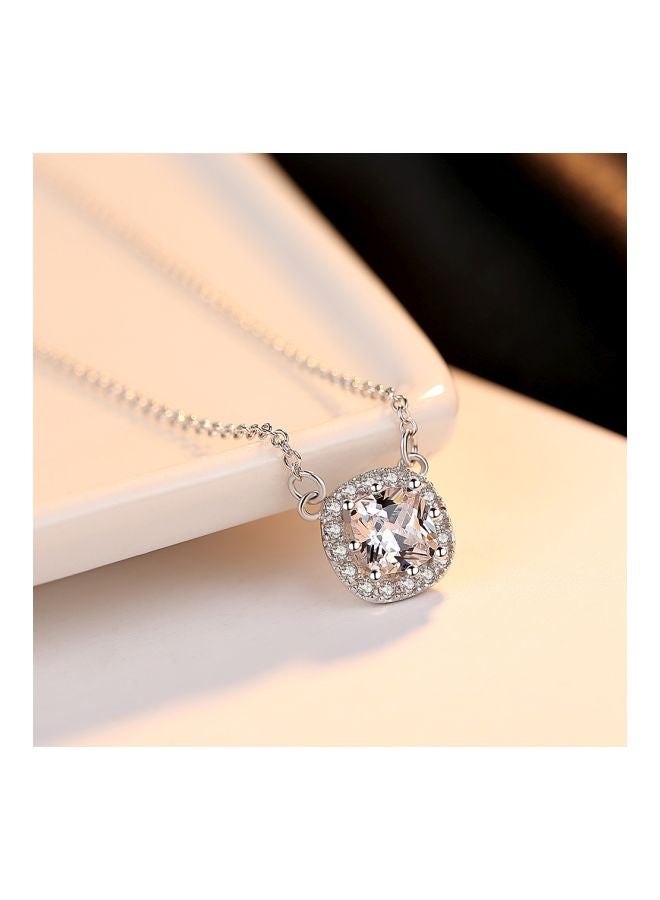 viennois - 925 Sterling Silver Cubic Zirconia Embellished Pendant Necklace - Image 1