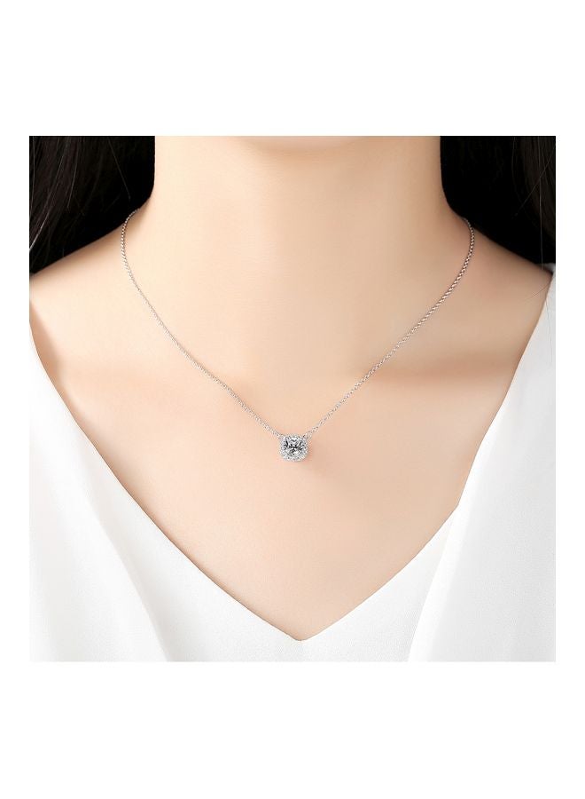 viennois - 925 Sterling Silver Cubic Zirconia Embellished Pendant Necklace - Image 1