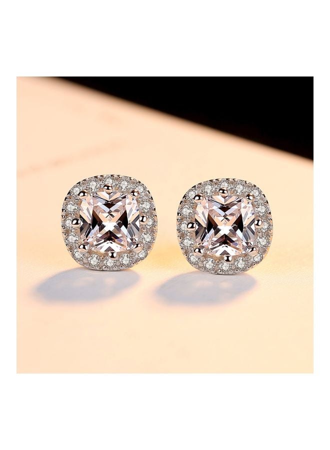 viennois - 925 Sterling Silver Cubic Zirconia Studded Stud Earrings - Image 1