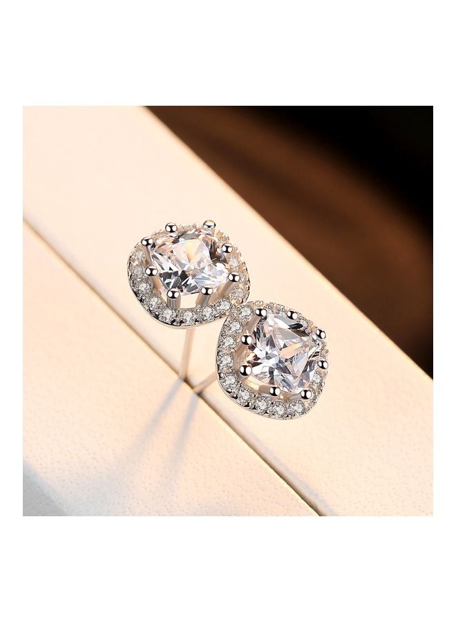 viennois - 925 Sterling Silver Cubic Zirconia Studded Stud Earrings - Image 1