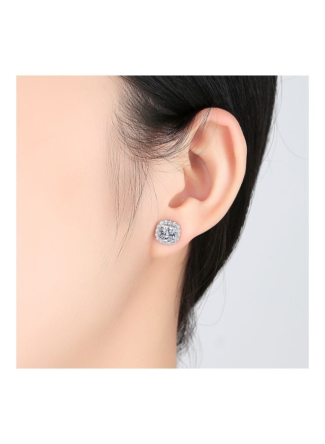 viennois - 925 Sterling Silver Cubic Zirconia Studded Stud Earrings - Image 1