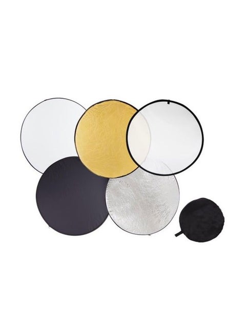5 In 1 Collapsible Multi Disc Light Reflector 110cm Multicolour