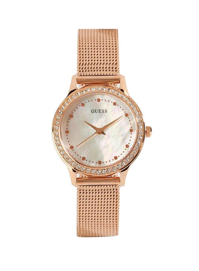 جس ساعة يد تشيلسي بعقارب طراز W0647L2 - قياس 30 مم - لون ذهبي وردي للنساء - Image 1