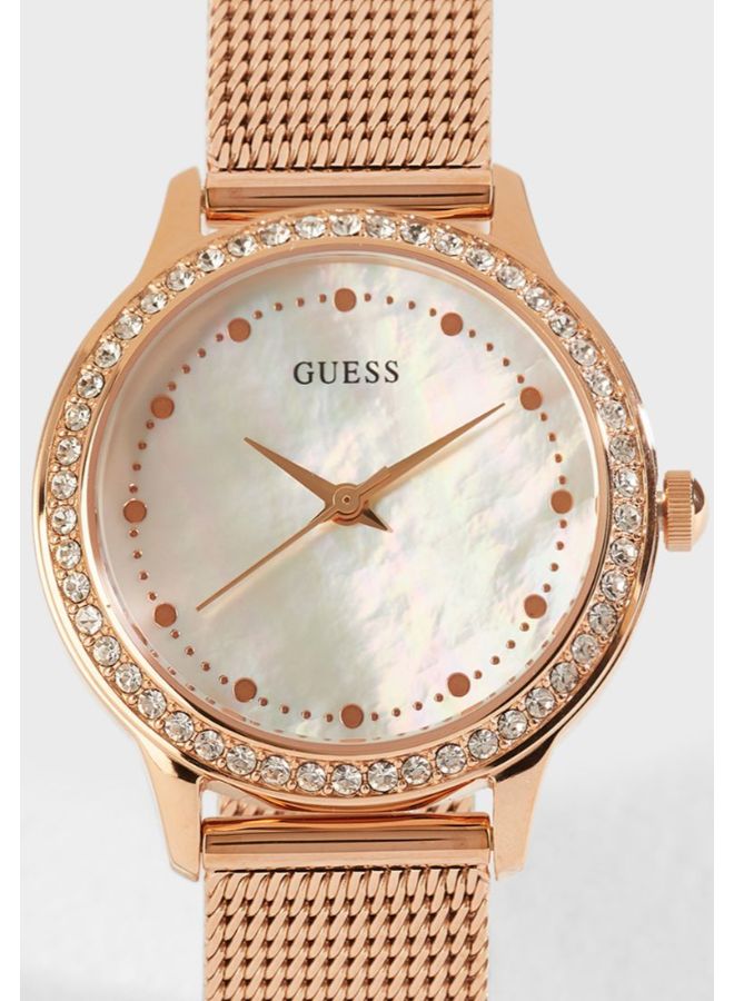 جس ساعة يد تشيلسي بعقارب طراز W0647L2 - قياس 30 مم - لون ذهبي وردي للنساء - Image 5