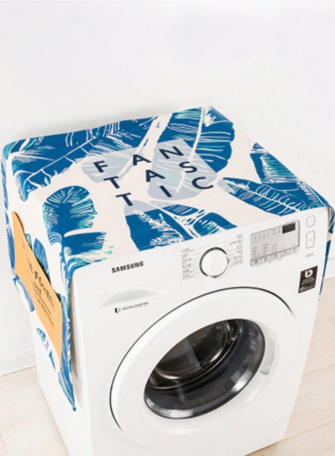 Washing Machine/Table Dust Cover Blue/White 55 X 140cm