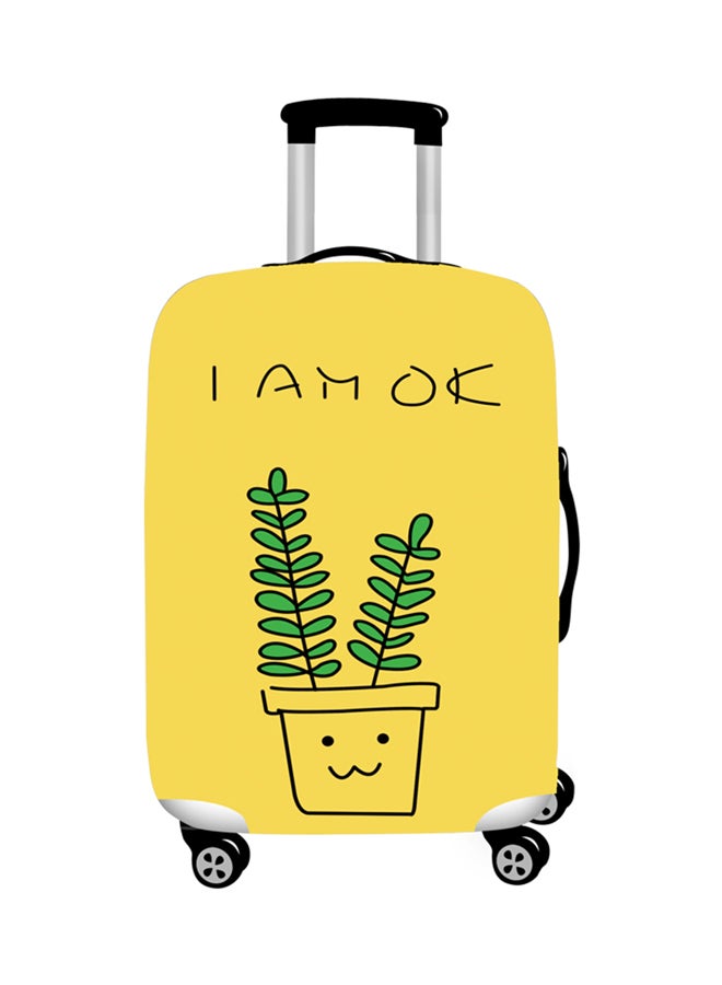 Potting Printed Luggage Cover Yellow 