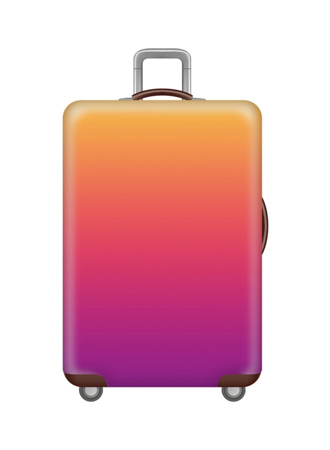 Printed Gradual Change Luggage Cover Orange/Red/Purple 