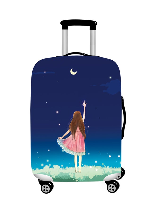 Printed Romantic Sky Luggage Cover Blue 