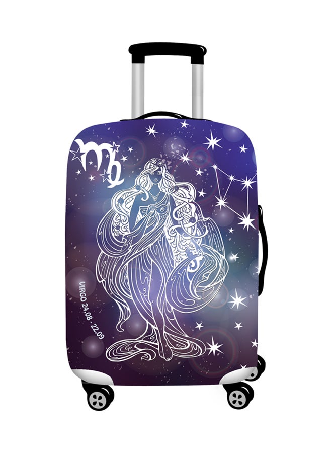 غطاء حقيبة أمتعة بطبعة شعار برج العذراء أرجواني