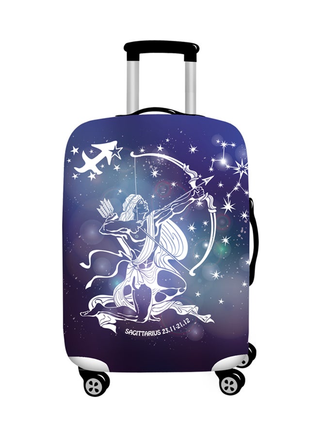 Printed Sagittarius Luggage Cover Purple 