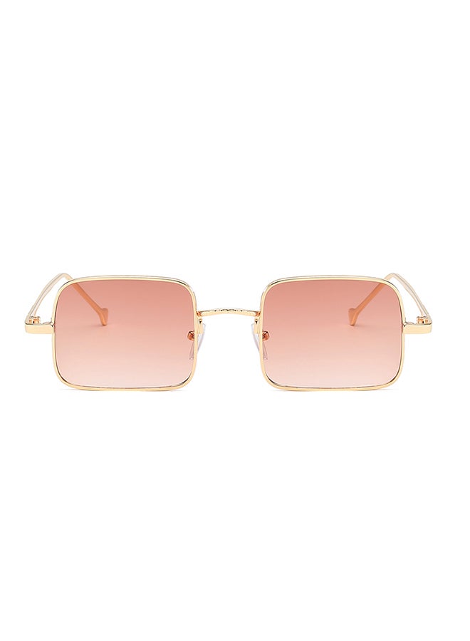 Sharpdo Women's UV Protection Square Sunglasses Gold Frame - Image 1