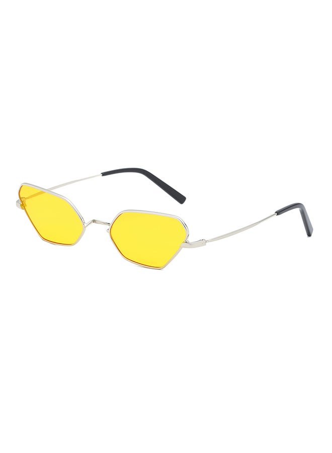Sharpdo Women's UV Protection Asymmetrical Sunglasses Yellow - Image 1