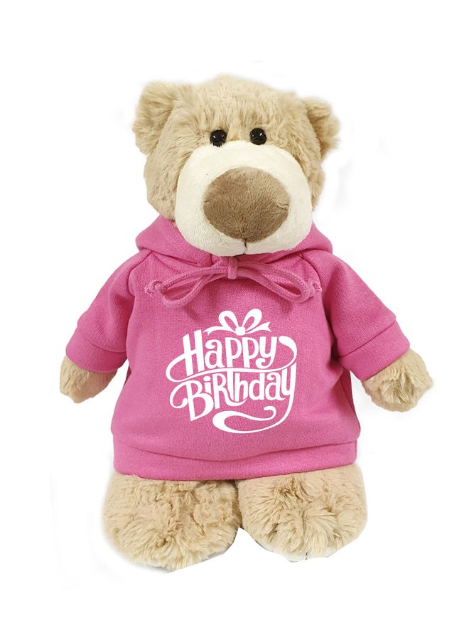 Caravaan Birthday Hoodie Mascot Bear 28cm