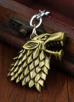 شاربدو حلقة مفاتيح بتصميم رأس الذئب هاوس ستارك من مسلسل "Game Of Thrones" فضي/ أخضر/ أسود  - Image 2