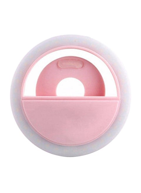 Selfie LED Light Ring Flash Fill Clip Pink