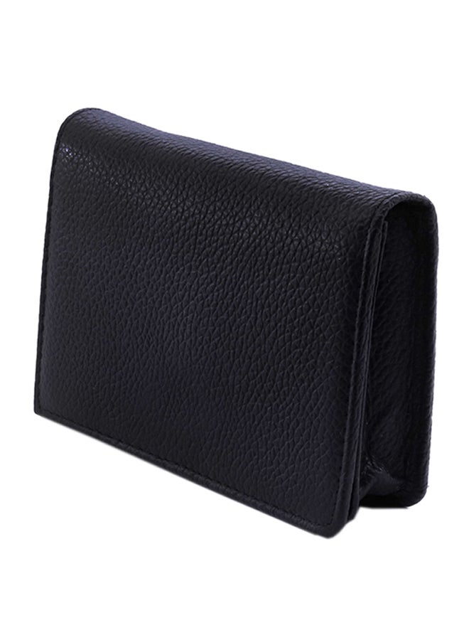 Chase Plus Genuine Leather Business Card Holder Grainy Black - Image 1